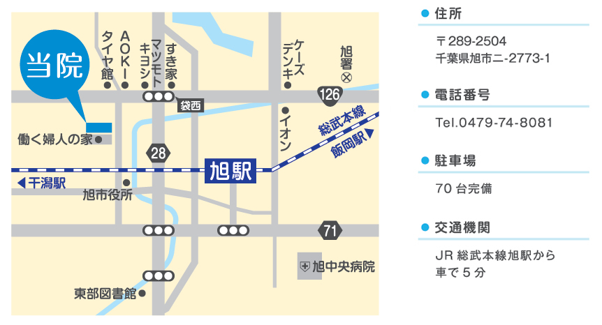 〒289-2504　千葉県旭市二　2773-1